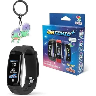 Brook Pocket Auto Catch Watchic Plus mit Schlüsselanhänger, Auto-Fänger mit zwei Konten, IPX7 wasserdicht, 2,4 cm Farbdisplay, für Pokemon Go Go Catcher Zubehör [exklusive Version] (schwarz)