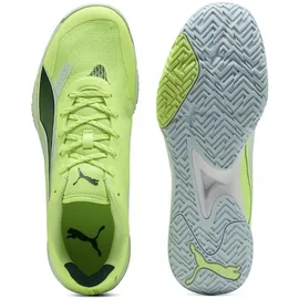 Puma Accelerate Turbo 4 Hallenturnschuh, Fizzy Hellgrün Terrain Weiß Silber, 40.5