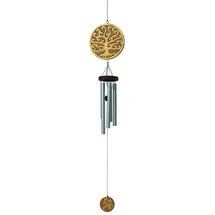 Saraswati Klangspiel "Lebensbaum" Holz braun/gold bemalt, 12x80 cm
