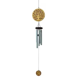 Saraswati Klangspiel "Lebensbaum" Holz braun/gold bemalt, 12x80 cm