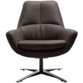 BeType Drehsessel BETYPE "Be Organic Standard Back, Loungesessel", grau (ebony), B:81cm H:92cm T:83cm, 100% Echtleder, Sessel, Drehsessel, in elegantem Design mit Drehfunktion