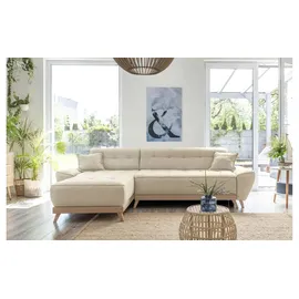 miuform Ecksofa mit Schlaffunktion Dazzling Daisy ¦ beige ¦ Maße (cm): B: 260 H: 77
