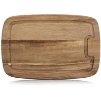 Zeller Schneidebrett mit Saftrille Holz 1 32 x 21 x 1,5 cm beige