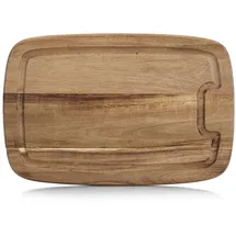 Zeller Schneidebrett mit Saftrille Holz 1 32 x 21 x 1,5 cm beige