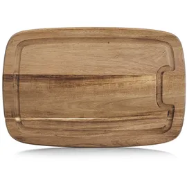 Zeller Schneidebrett mit Saftrille Holz 1 32 x 21 x 1,5 cm beige