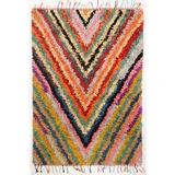 TOM TAILOR Teppich »Vivid Stripes«, rechteckig, handgewebt, mit Fransen, Boho-Style, bunt