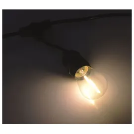 ChiliTec Biergarten-Lichterkette "CT-BGL 15" 1,5 + 12,5m, 15x Filamentlampe 0,8W