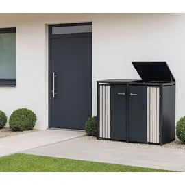 MCW Mülltonnenverkleidung O67 122 x 132 x 84 cm anthrazit