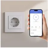 Aqara Wandsteckdose H2 EU, Erfordert Zigbee 3.0 Hub, Kompatibel mit Alexa, HomeKit, Google Assistant