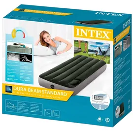 Intex Zwillingscampingbett Mit Fiber-tech-matratze - Green / Grey - 76 x 191 x 25 cm