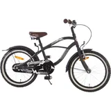 Volare Kindervelo, 18 Zoll Mädchen Jungen 4 - 7 Jahre Kinder Fahrrad 104 - 116 cm mit Rücktrittbremse - Schwarz