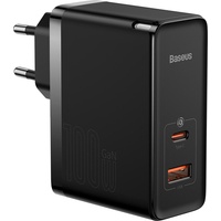 Baseus 100W GaN5 Pro Fast Charger (100 W, Quick Charge 3.0), USB Ladegerät, Schwarz