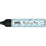 Kreul 49872 - PicTixx Metallic Pen, für metallische Akzente auf Serviettentechnik, Window Color und Textilien, 29 ml Pen, silber