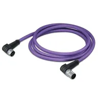 WAGO 756-1406/060-020 Sensor-/Aktor-Datensteckverbinder, konfektioniert M12 Stecker, gewinkelt, Buchse, gewinkelt