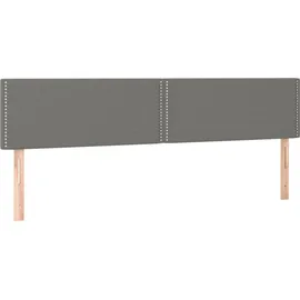 vidaXL Boxspringbett mit Matratze & LED Dunkelgrau 200x200 cm Stoff