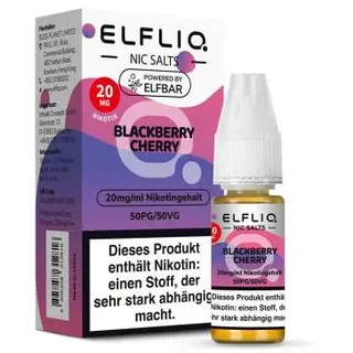 Elfbar ELFLIQ Blackberry Cherry NicSalt Liquid 10ml / 20mg