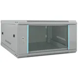 vidaXL Netzwerkschrank mit Speicher Grau 60 x 60 x 35 cm Stahl