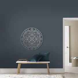 Art for the home Wandbild ART FOR THE HOME "Mandala Rund", silber (farbe bild(er): silber), B:80cm H:80cm T:1,2cm Ø:1,2cm, Metall, Bilder, Luxus Metal Art Wanddeko