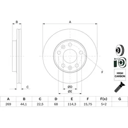BOSCH 0 986 479 F65 Bremsscheibe