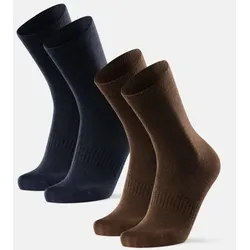 WANDER-LINER-SOCKEN AUS MERINOWOLLE - 2-Pack - Blau | Braun - 43-47