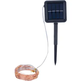 casativo-lighting Lichterkette Solar Kupferdraht 22 m 200 LEDs inkl. Dämmerungssensor weiß