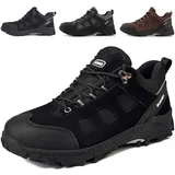 SUADEX Sicherheitsschuhe Arbeitsschuhe Herren Damen Leicht S3 Arbeitsschutzschuhe Stahlkappenschuhe Atmungsaktiv mit Stahlkappe Schwarz, 43 EU - 43 EU