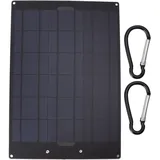Solarpanel 50W Tragbares Solarzellenpanel Hohe Umwandlungseffizienz Monokristallines Silizium-Solarpanel-Ladegerät für Campingreisen Im Freien mit Schiene