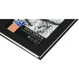 Oxford Sketchbook A5 quer, 100 g/m2, weiß, Spiralbindung Hardcover, 50 Blatt