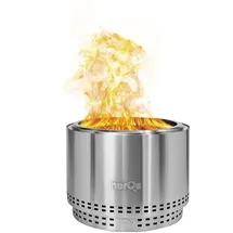 herqs Feuerschale Ø 68 cm Edelstahl Silber