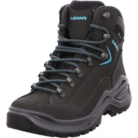 Lowa Renegade GTX Mid Damen Slim Asphalt/Türkis 38