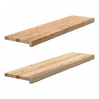 VidaXL Fensterbänke 2 Stk. Unbehandelt 100x25x2 cm Massivholz Eiche
