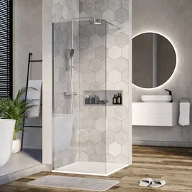 Bernstein Duschabtrennung Walk-In EX101 8mm Nano Echtglas Klarglas 80cm