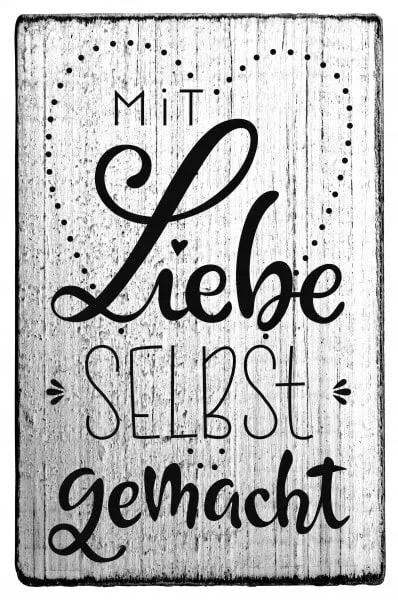 SALE - Vintage Stempel "Mit Liebe selbst gemacht"