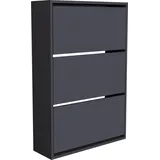 [en.casa] Schuhschrank Aurskog 110x73,5x24cm Anthrazit