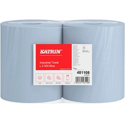 2 KATRIN Putztuchrollen L2 Blue 2-lagig blau, 500 Blätter