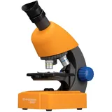 Bresser Junior Mikroskop 40x-640x orange Kinder-Mikroskop Monokular 640 x Durchlicht