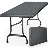 CASARIA Klapptisch 180 x 75 x 73 cm schwarz