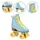 attabo Rollschuhe Mädchen Cascada Größe 40 EU Ökoleder Obermaterial Belüftung Aluminium Kufe 82A Räder Roller Skates mit Zehenschutz und Sicheres Bremsen