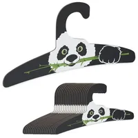 Relaxdays Kinderkleiderbügel, 20er Set, Panda Design, Mädchen & Jungen,