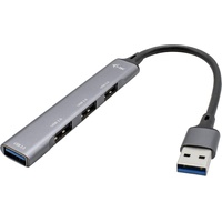 iTEC i-tec USB-Hub, 3x USB-A 2.0, 1x USB-A 3.0 USB-A 3.0 [Stecker] (U3HUBMETALMINI4)