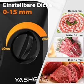 yashe Faltbarer Allesschneider 180W Schwarz