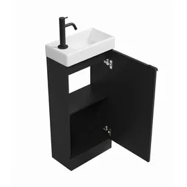 Badplaats Gäste-WC Möbel Orion 40 x 22 cm – Matt Schwarz – Handw