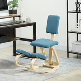 Ergonomischer Kniestuhl Mit Rückenlehne, Wippfunktion, Haltungskorrektur, 51 X 84 X 93 Cm, Dunkelblau