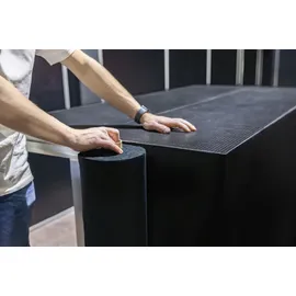 Showgear Deko Molton 160 g/m2 Schwarz - 0,40 x 60 m