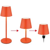 GLOBO Außenleuchte Tischlampe Akku Tischleuchte Touchdimmer Flaschenaufsatz cct, rot, usb-c, LED 3W 200Lm warm-kaltweiß, DxH 11,5x36 cm
