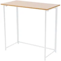 Svita Schreibtisch Klappbar Schmal Platzsparend Mehrzweck-Computertisch 80x40x76cm Eiche