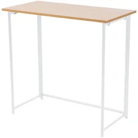 Svita Schreibtisch Klappbar Schmal Platzsparend Mehrzweck-Computertisch 80x40x76cm Eiche