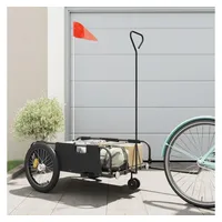 vidaXL Fahrradlastenanhänger schwarz