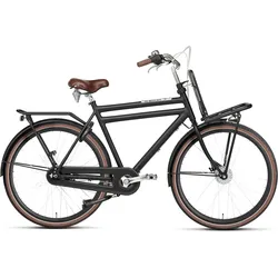 Popal Cargo Aluminium N7 Hollandrad - Citybike - Herren - Mattschwarz schwarz 50 CM
