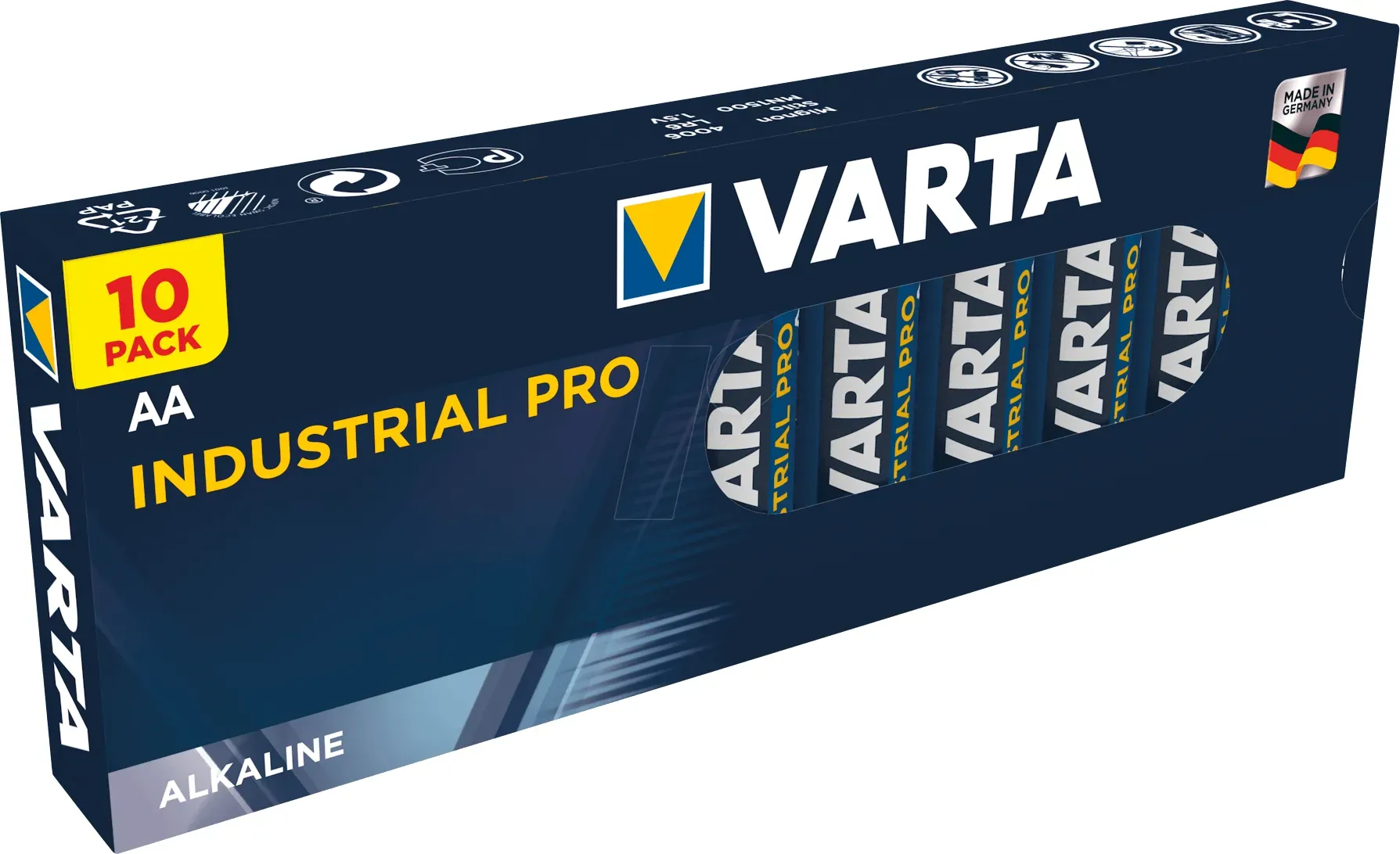 varta industrial alkaline batterien mignon - aa - 10er pack